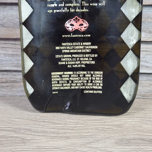 Fantesca Melted Flattened Wine Bottle Charcuterie Board Snack Cheese Tray - Picture 8 of 11